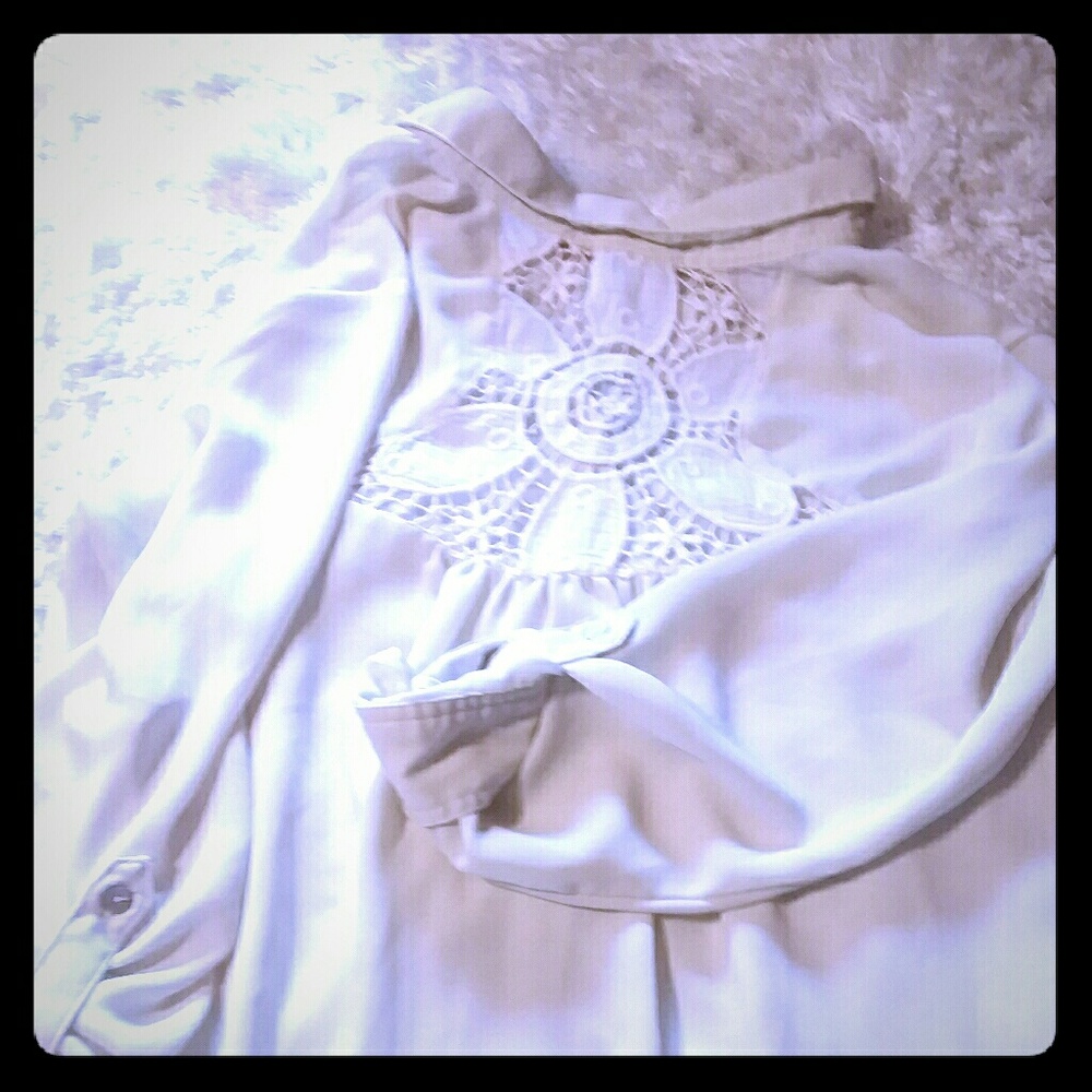 Taylor and sage sheer blouse